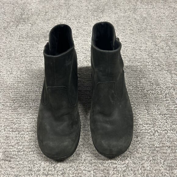 Keen Akita Ankle Boots Womens 8 Slate Gray Wedge Leather Snap Closure - Picture 4 of 11